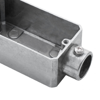 Condulete Alumínio Fixo Tipo C 1 Polegada Sem Rosca Com Pintura Cinza Sem Tampa Sem Vedação - Wetzel