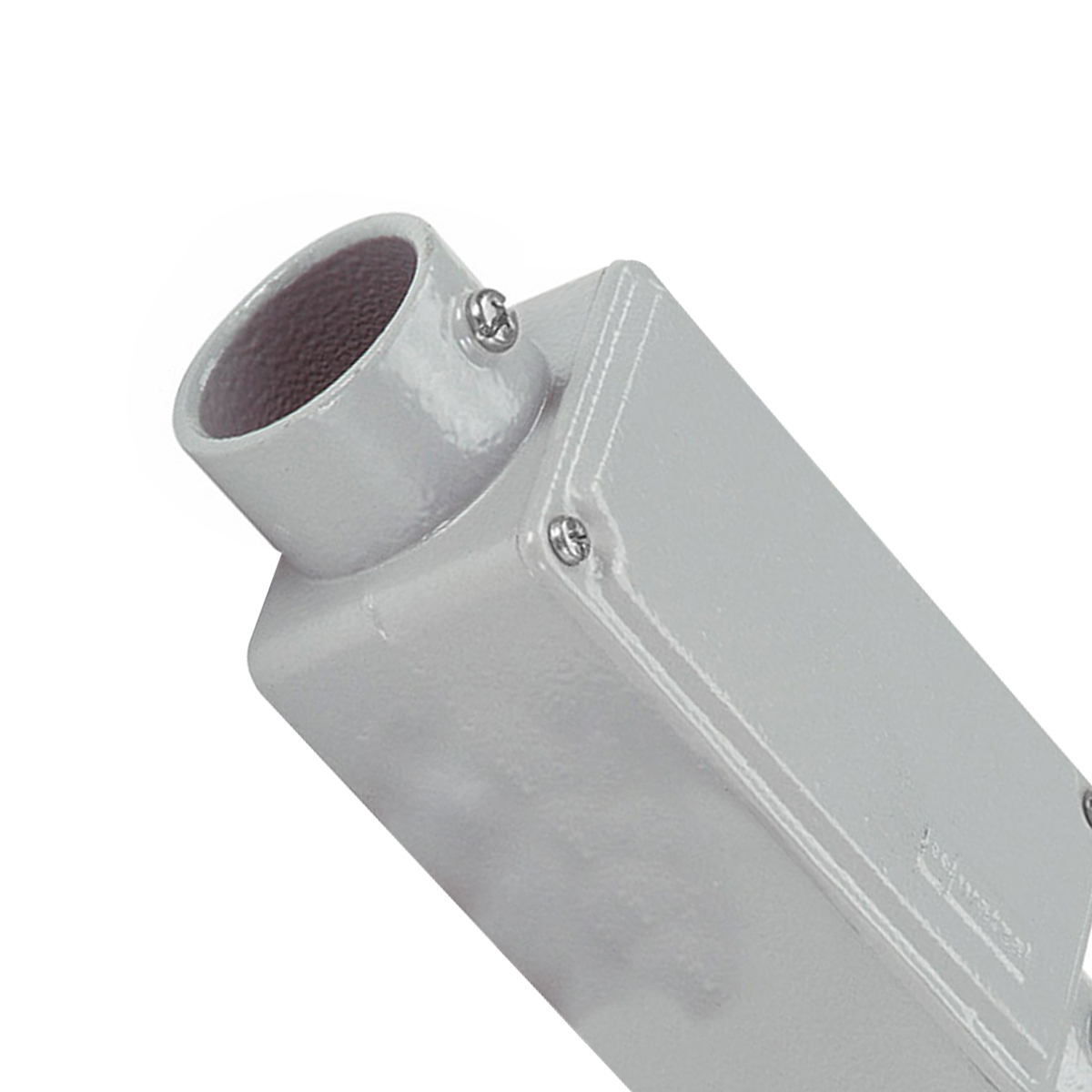 Condulete Alumínio Fixo Tipo C 3 Polegada Sem Rosca Com Pintura Cinza Com Tampa Sem Vedação - Wetzel