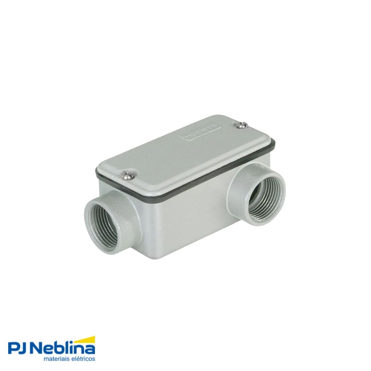 Condulete Alumínio Fixo Tipo E 1Pol C/Rosca Bsp C/Pintura Cz C/Tampa C/Vedação Tgvp (Ip54) - Wetzel