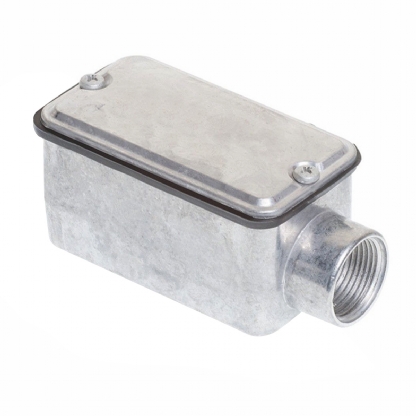 Condulete Alumínio Fixo Tipo E 1.1/4 Polegadas Com Rosca Bsp Com Tampa Com Vedação Ip54 - Wetzel