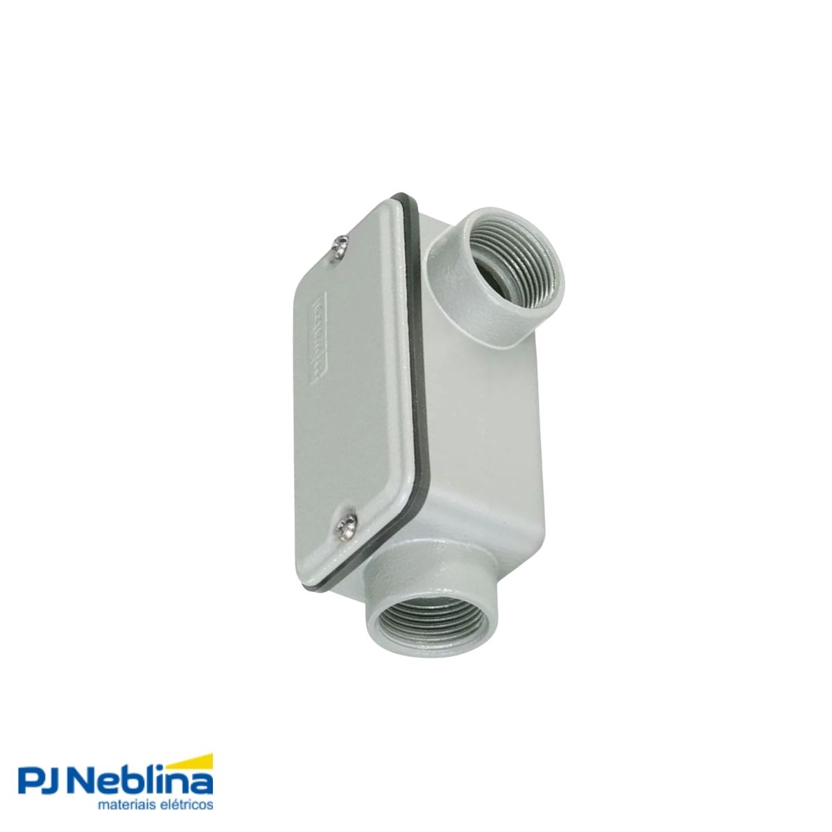 Condulete Alumínio Fixo Tipo E 1/2 C/Rosca Bsp C/Pintura Cinza C/Tampa C/Vedação Tgvp (Ip54) - Wetzel
