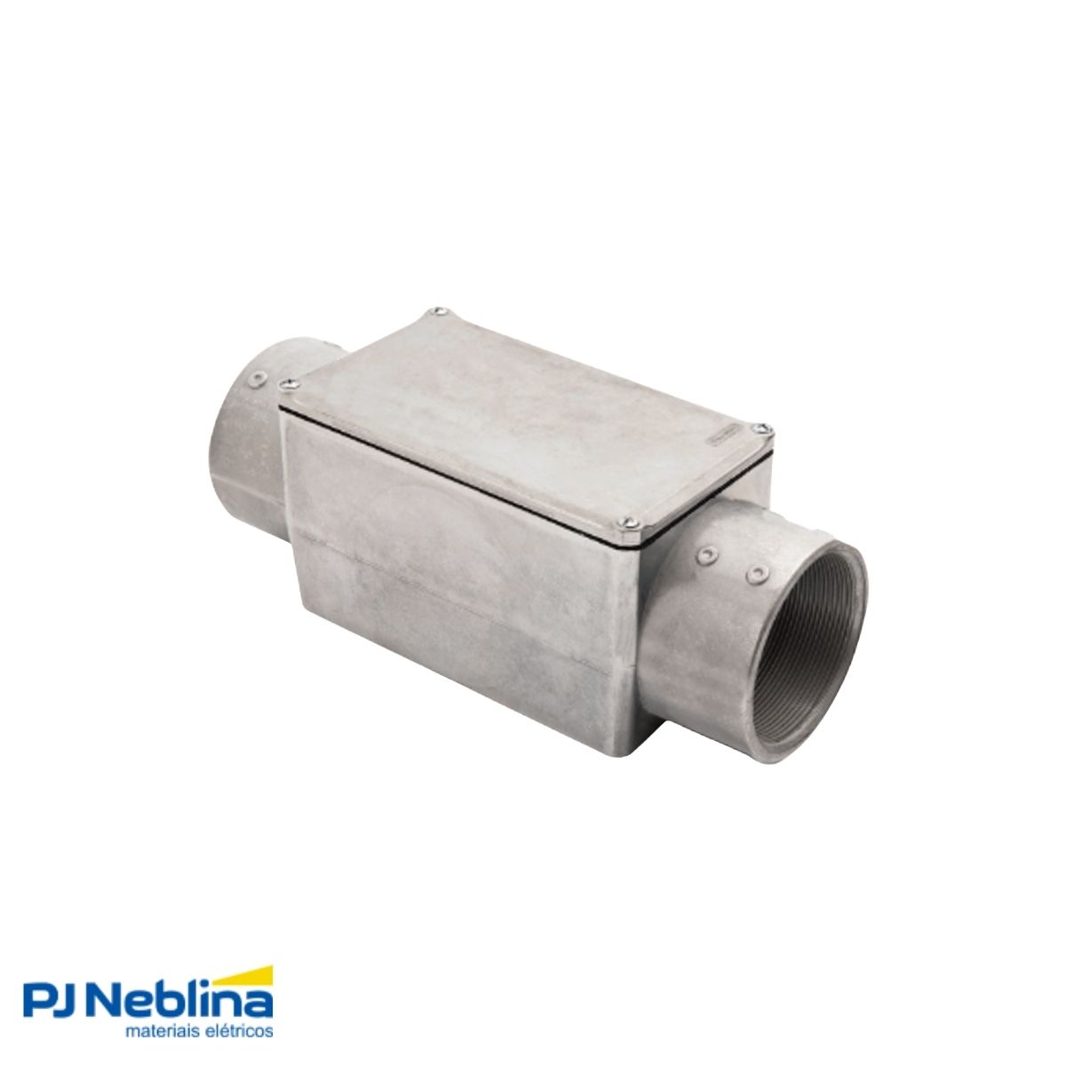 Condulete Alumínio Fixo Tipo E 2.1/2 C/Rosca Bsp C/Pintura Cz C/Tampa C/Vedação Tgvp (Ip54) - Wetzel