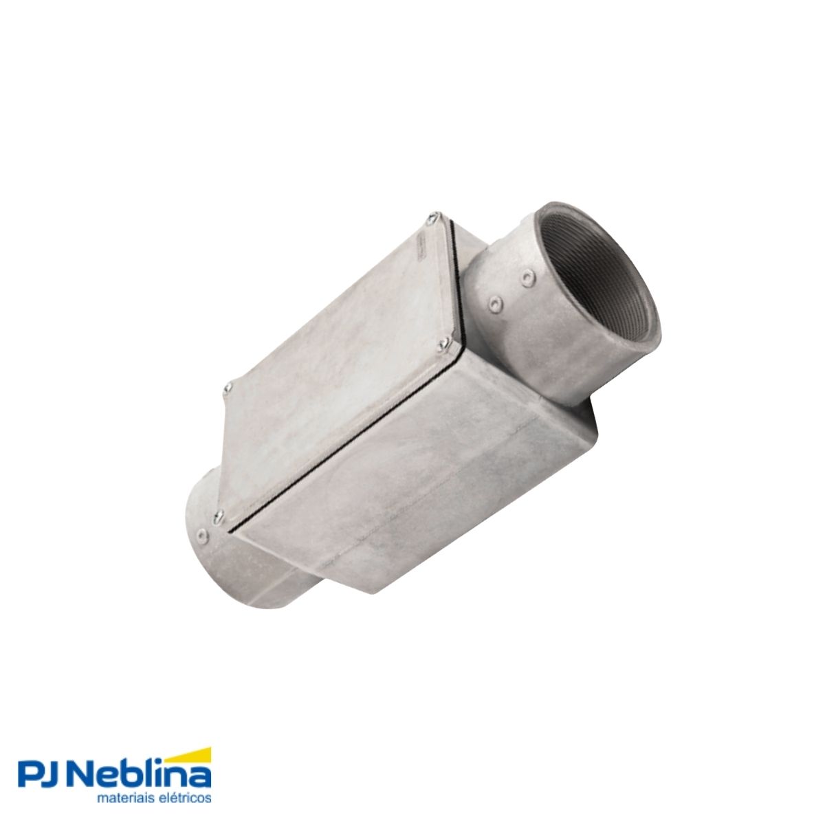 Condulete Alumínio Fixo Tipo E 2.1/2 C/Rosca Bsp C/Pintura Cz C/Tampa C/Vedação Tgvp (Ip54) - Wetzel