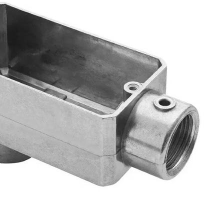 Condulete Alumínio Fixo Tipo Lb 3/4 Com Rosca Bsp Com Pintura Cinza Sem Tampa Sem Vedação - Wetzel