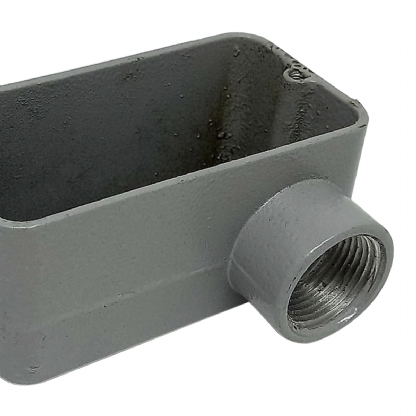 Condulete Alumínio Fixo Tipo Ll 3/4 Com Rosca Bsp Com Pintura Cinza Sem Tampa Sem Vedação - Wetzel