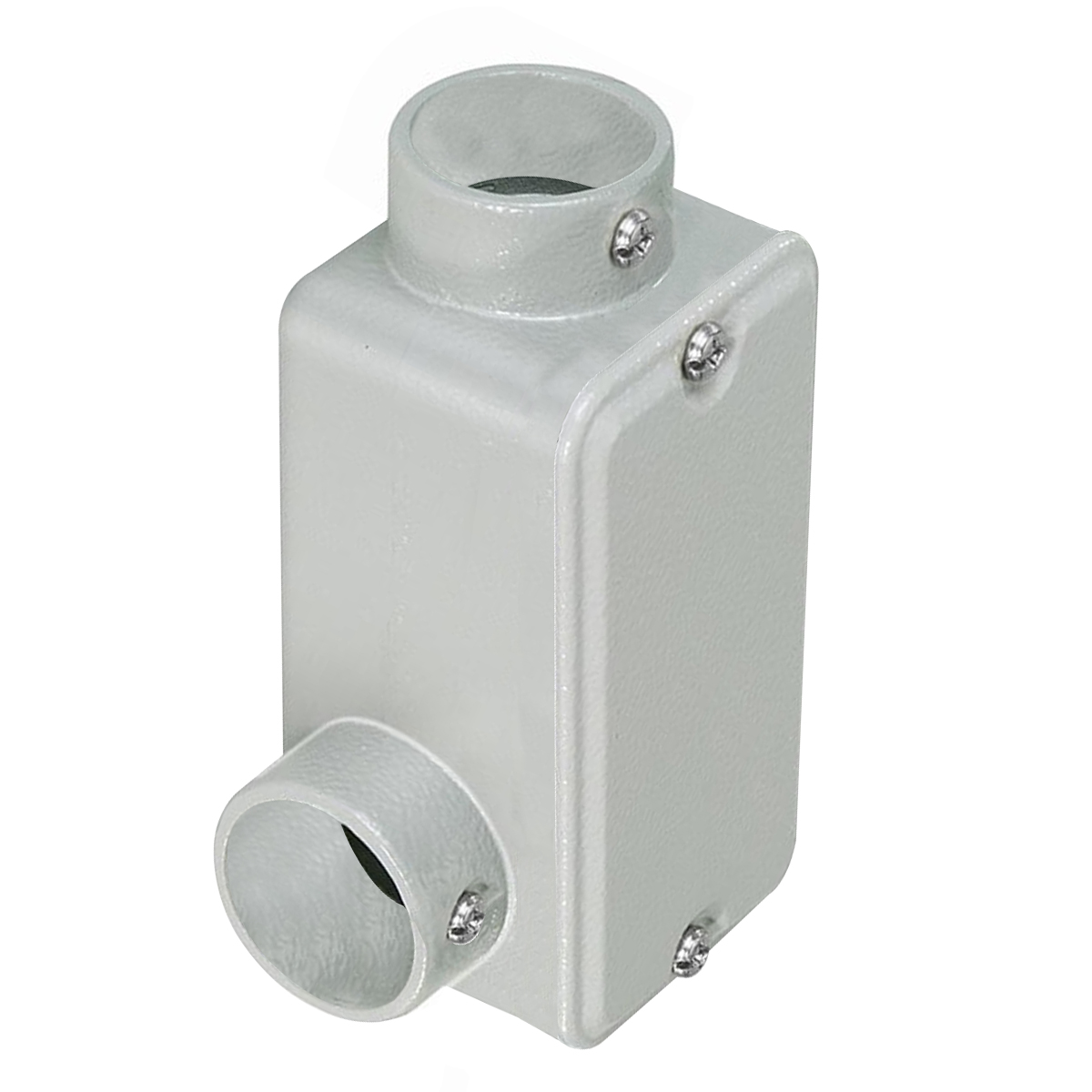 Condulete Alumínio Fixo Tipo Ll 1.1/4 Sem Rosca Com Pintura Cinza Com Tampa Sem Vedação - Wetzel