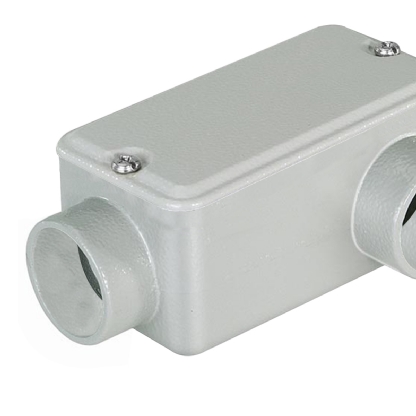 Condulete Alumínio Fixo Tipo Ll 3/4 Sem Rosca Com Pintura Cinza Com Tampa Sem Vedação - Wetzel