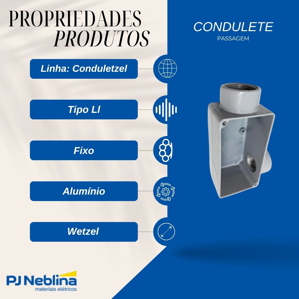 Condulete Alumínio Fixo Tipo Lr 1Pol C/Rosca Bsp C/Pintura Cinza S/Tampa S/Vedação - Wetzel