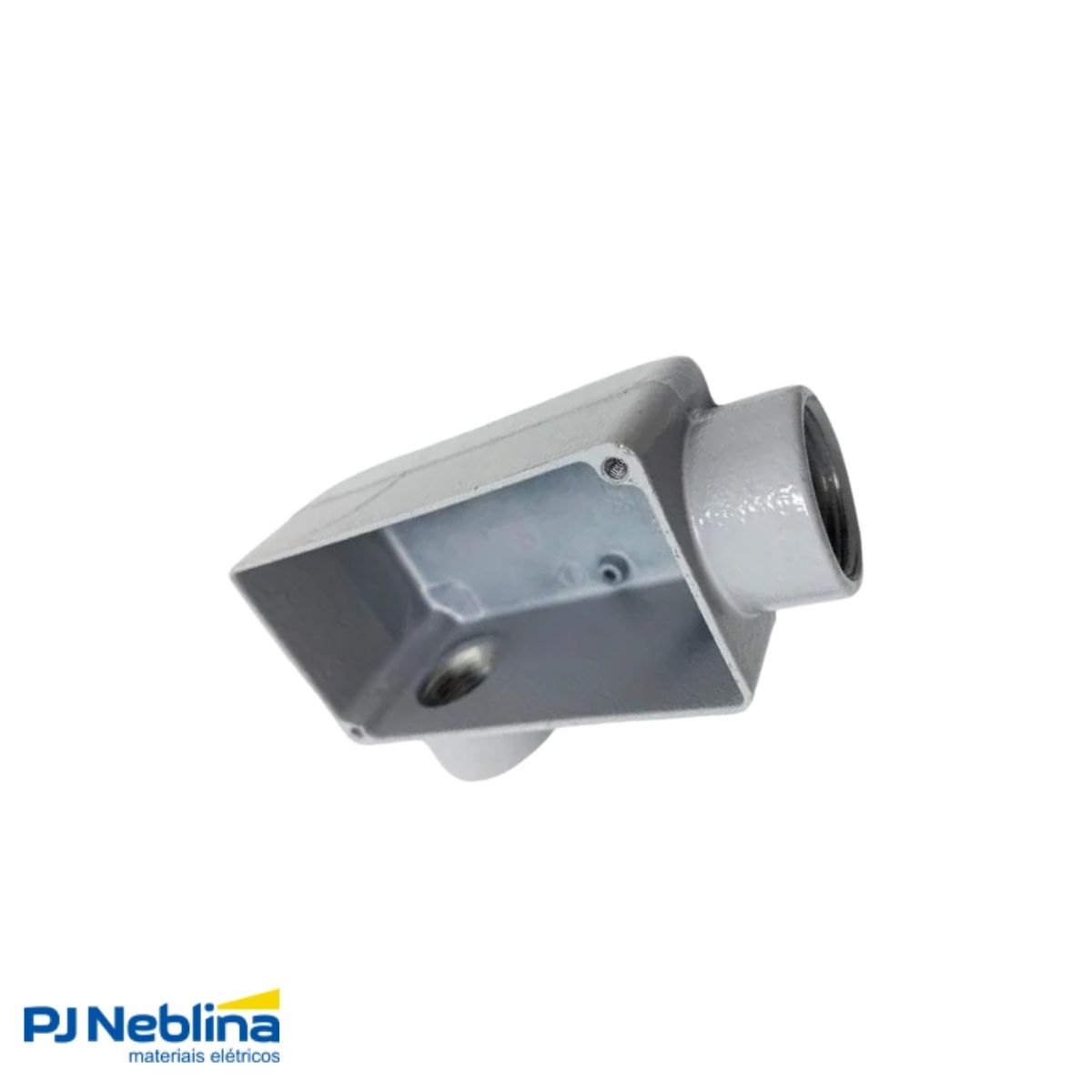 Condulete Alumínio Fixo Tipo Lr 1Pol C/Rosca Bsp C/Pintura Cinza S/Tampa S/Vedação - Wetzel