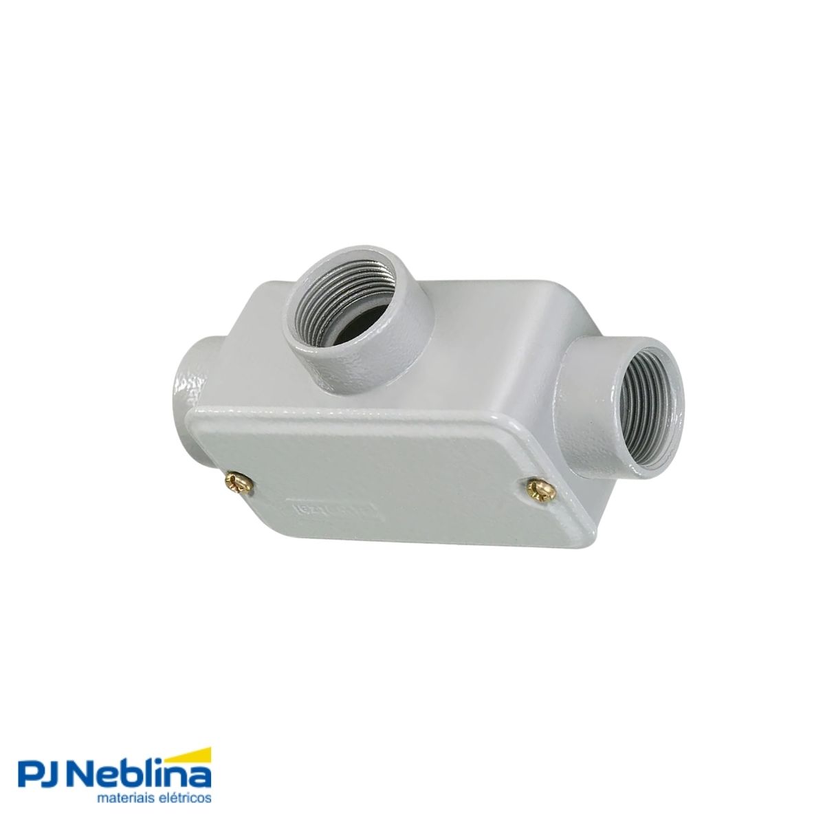 Condulete Alumínio Fixo Tipo T 1.1/2 C/Rosca Bsp C/Pintura Cz C/Tampa C/Vedação Tgvp (Ip54) - Wetzel