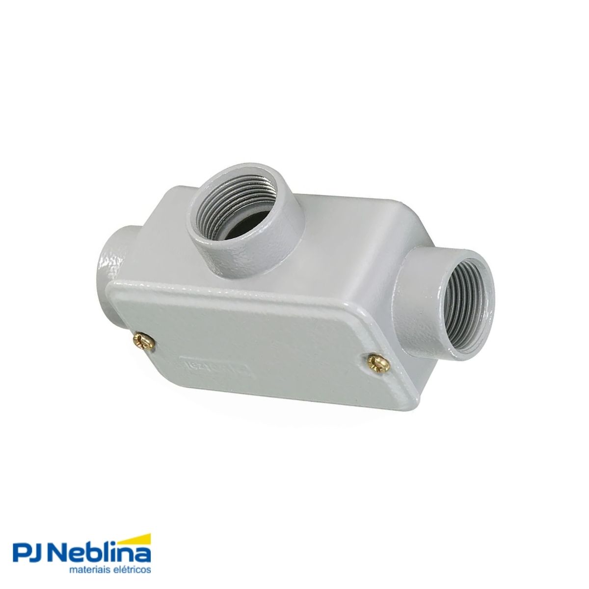 Condulete Alumínio Fixo Tipo T 2.1/2 C/Rosca Bsp C/Pintura Cz C/Tampa C/Vedação Tgvp (Ip54) - Wetzel