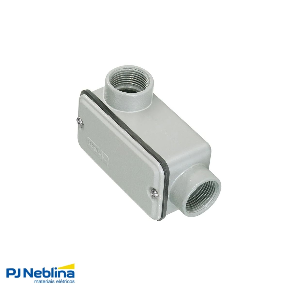 Condulete Alumínio Fixo Tipo Tb 2Pol C/Rosca Bsp C/Pintura Cz C/Tampa C/Vedação Tgvp (Ip54) - Wetzel