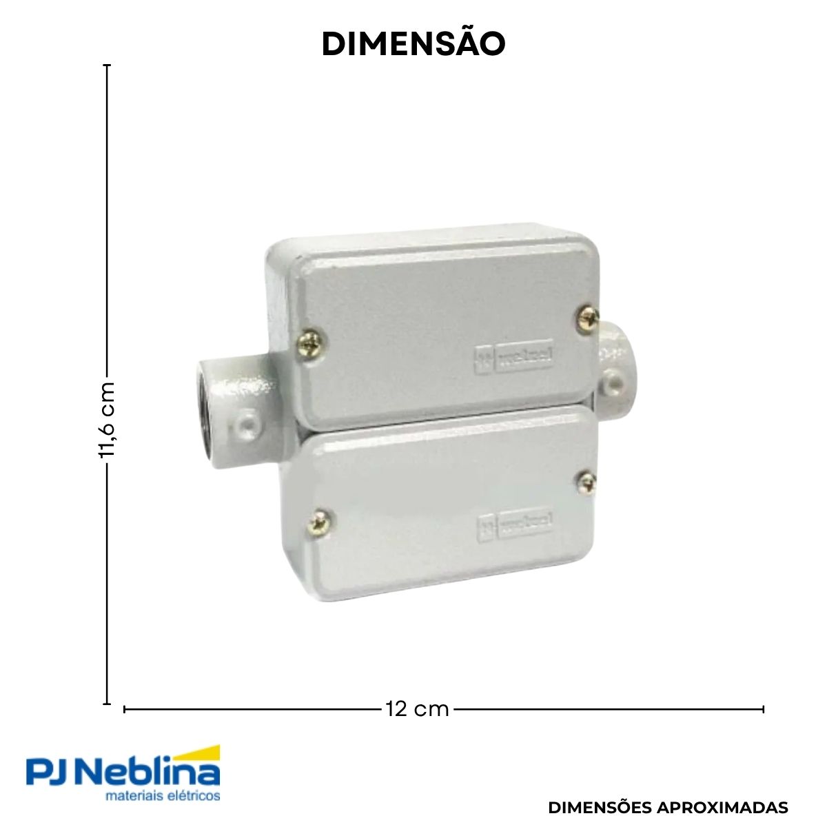 Condulete Aluminio Duplo Tipo C 3/4 C/rosca Bsp C/pintura Cz
