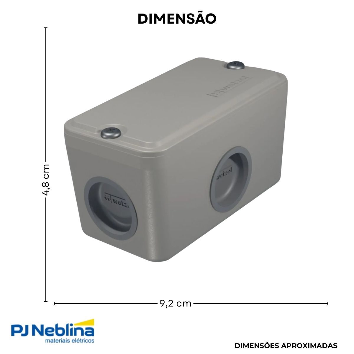 Condulete Alumínio Múltiplo Tipo X 3/4 C/Pintura Cz C/Tampa C/2 Tampões S/Vedação - Wetzel