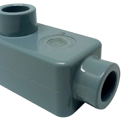 Condulete Pvc Fixo Tipo Lb 1/2 Sem Rosca Cinza Sem Tampa Sem Vedação - Wetzel