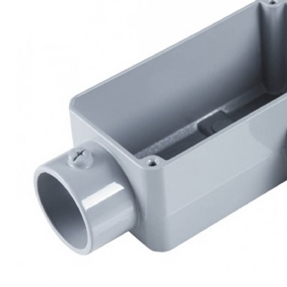 Condulete Pvc Fixo Tipo Ll 3/4 Sem Rosca Cinza Sem Tampa Sem Vedação - Wetzel