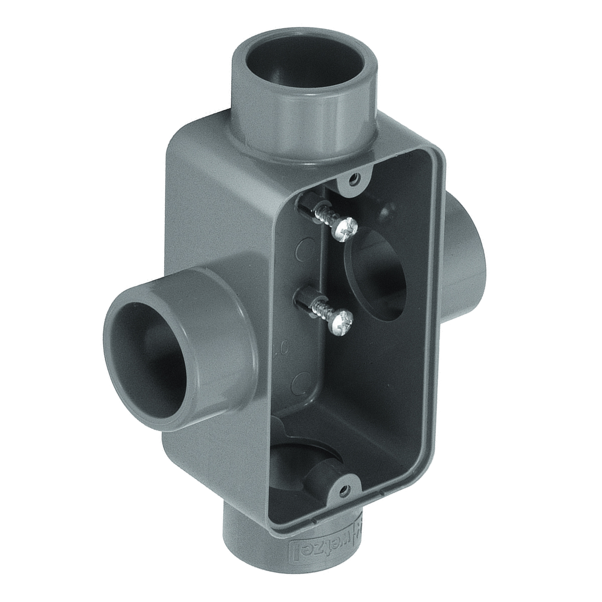 Condulete Pvc Fixo Tipo X 1/2 Sem Rosca Cinza Sem Tampa Sem Vedação - Wetzel