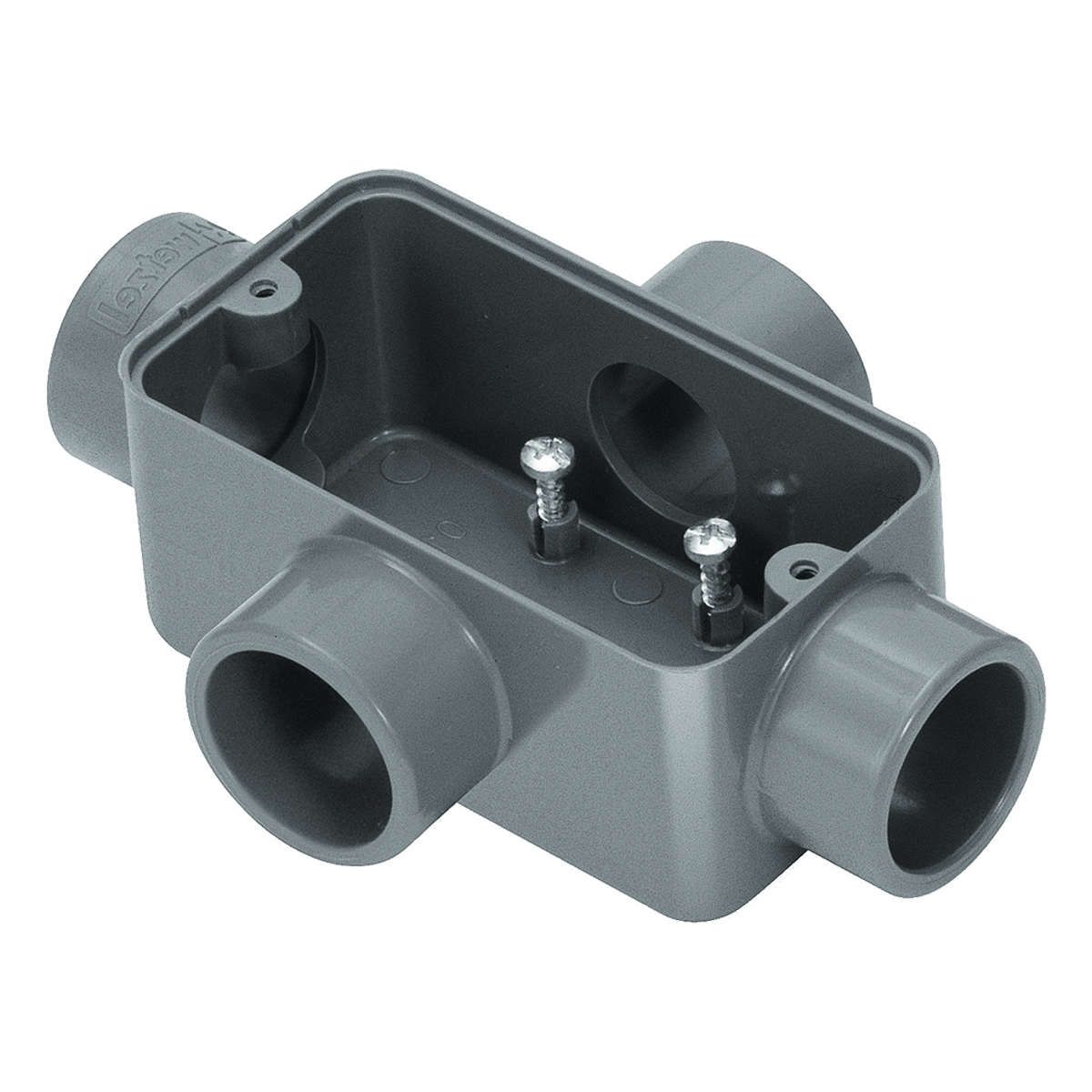 Condulete Pvc Fixo Tipo X 3/4 Sem Rosca Cinza Sem Tampa Sem Vedação - Wetzel