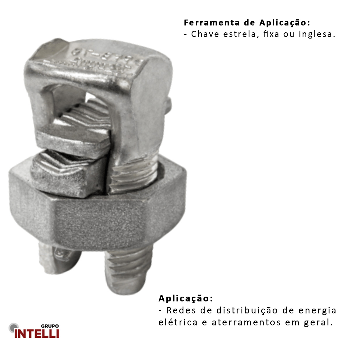 Conector Parafuso Fendido Split-Bolt Bimetálico 70Mm Cobre Estanhado Pfb 1856 Intelli