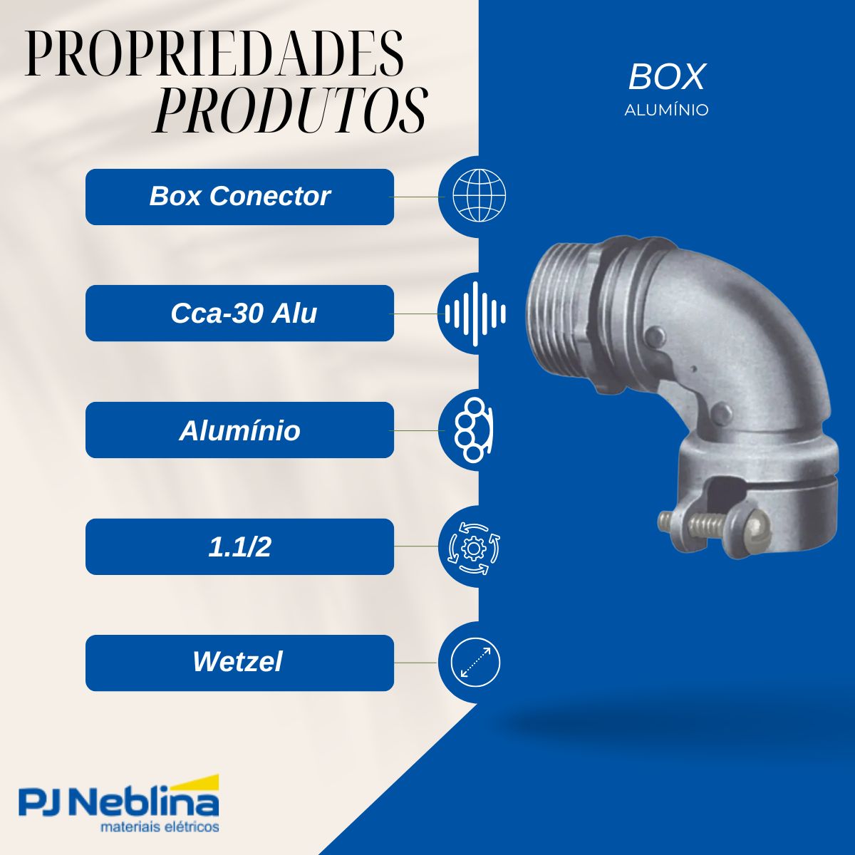 Box Alumínio Curvo 1.1/2 Bsp - Wetzel
