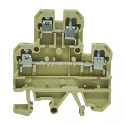 Conector Borne Passagem Duplo 4 Conexões 4,00mm 380V Bege DK4Q EN - Conexel