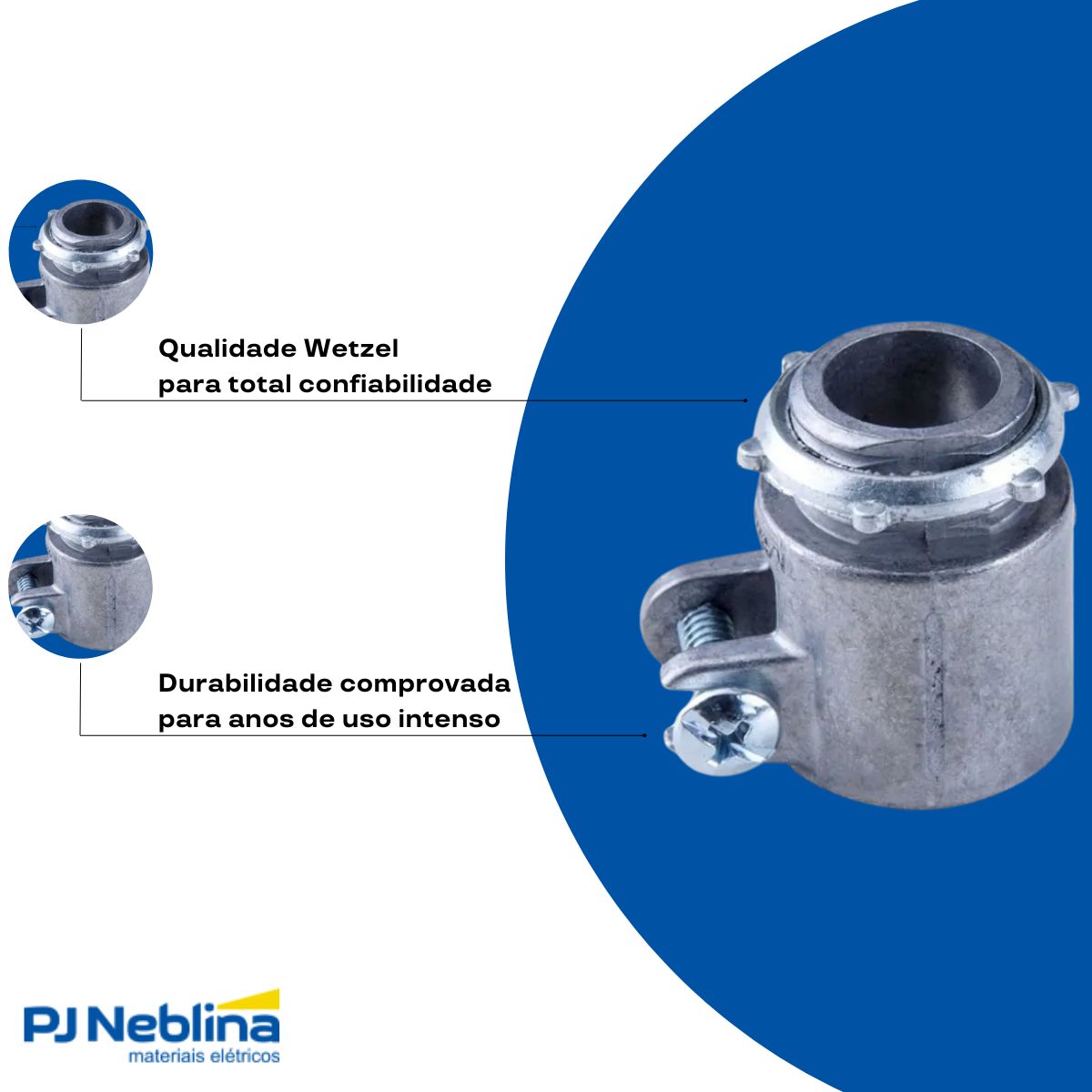 Box Alumínio Reto 3/4 Bsp - Wetzel