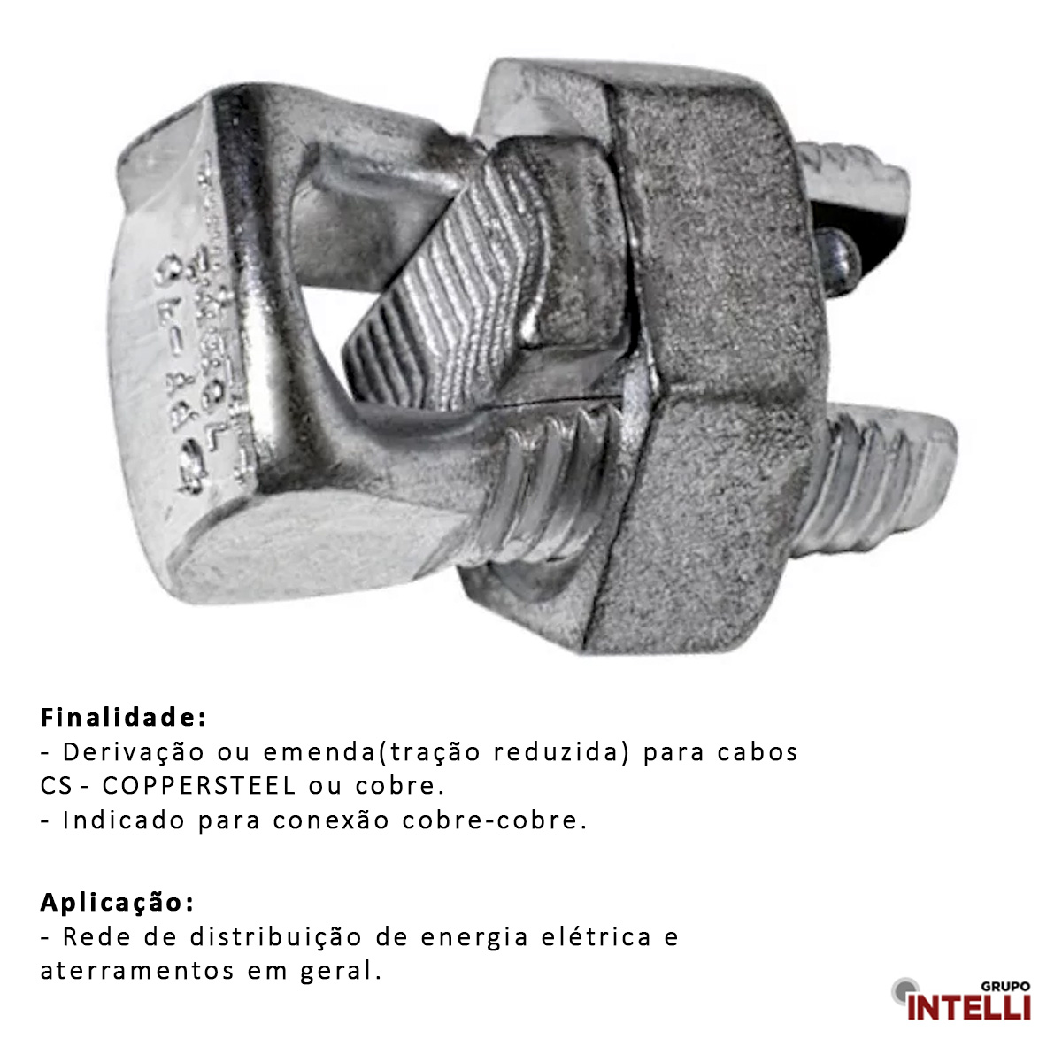 Conector Parafuso Fendido Split-Bolt Simples 185Mm Cobre Estanhado Pf 1810 Intelli