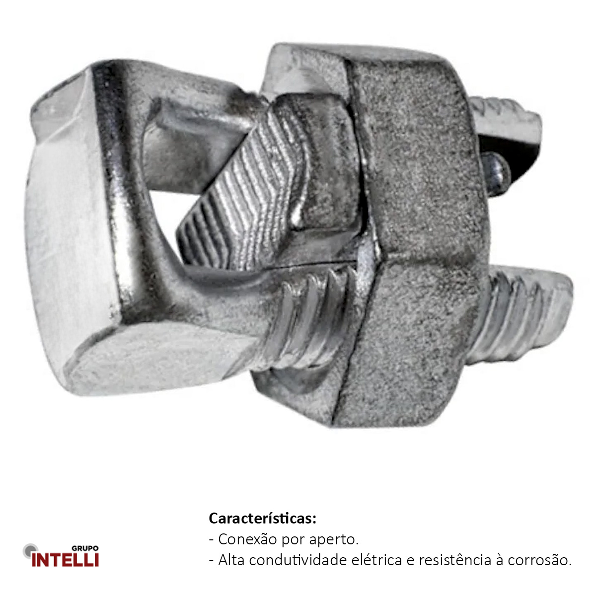 Conector Parafuso Fendido Split-Bolt Simples 50Mm Cobre Estanhado Pf 1805 Intelli