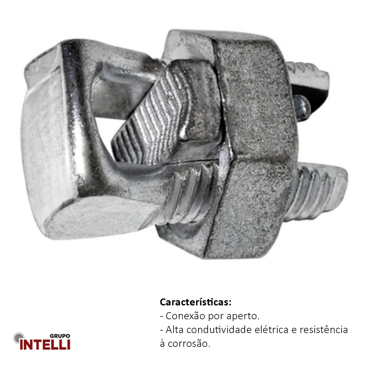 Conector Parafuso Fendido Split-Bolt Simples 70Mm Cobre Estanhado Conexão Aperto Pf 1806 Intelli