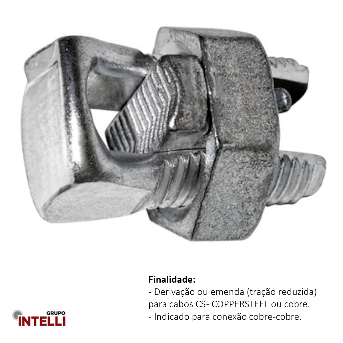Conector Parafuso Fendido Split-Bolt Simples 95Mm Cobre Estanhado Conexão Aperto Pf 1807 Intelli