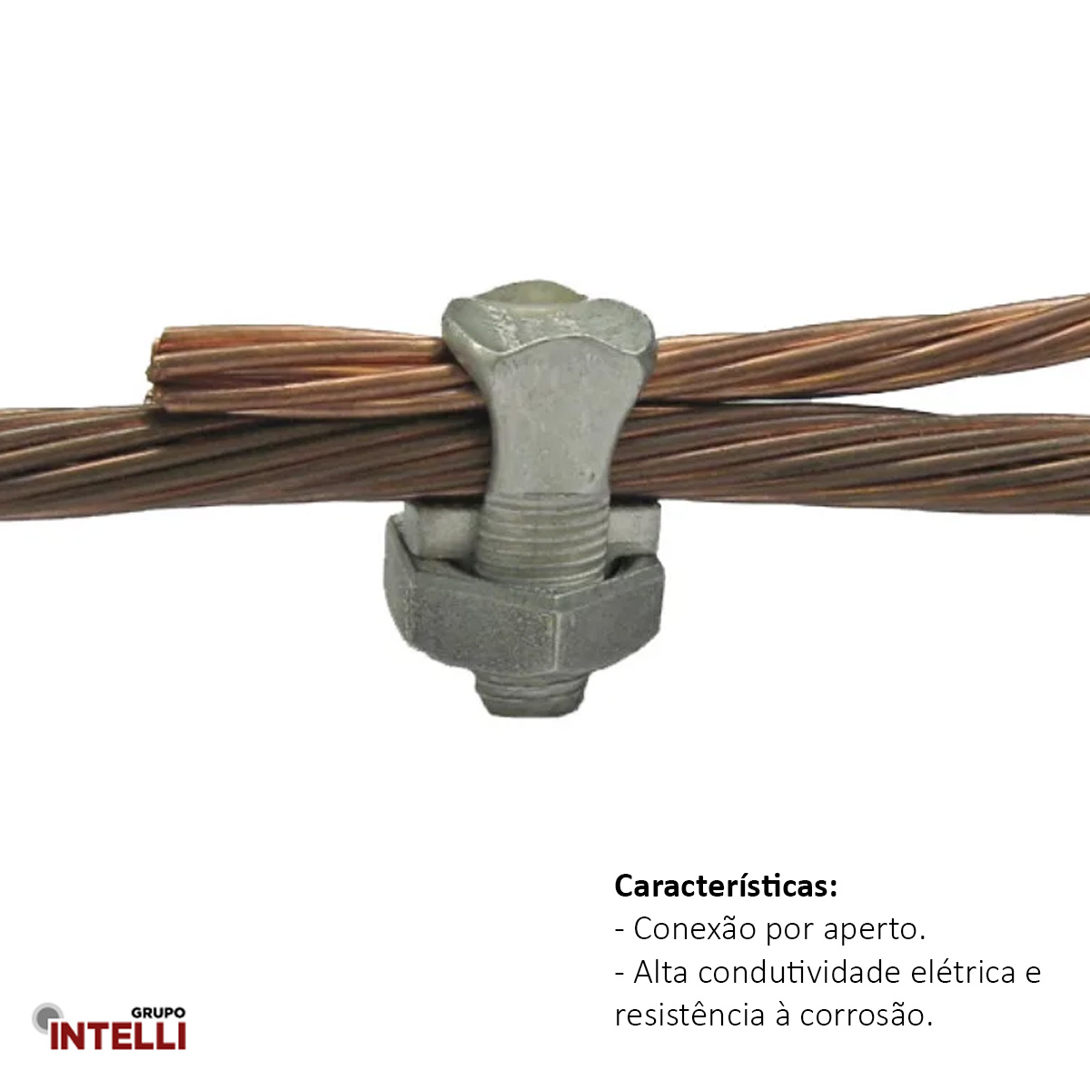Conector Parafuso Fendido Split-Bolt Simples 95Mm Cobre Estanhado Conexão Aperto Pf 1807 Intelli