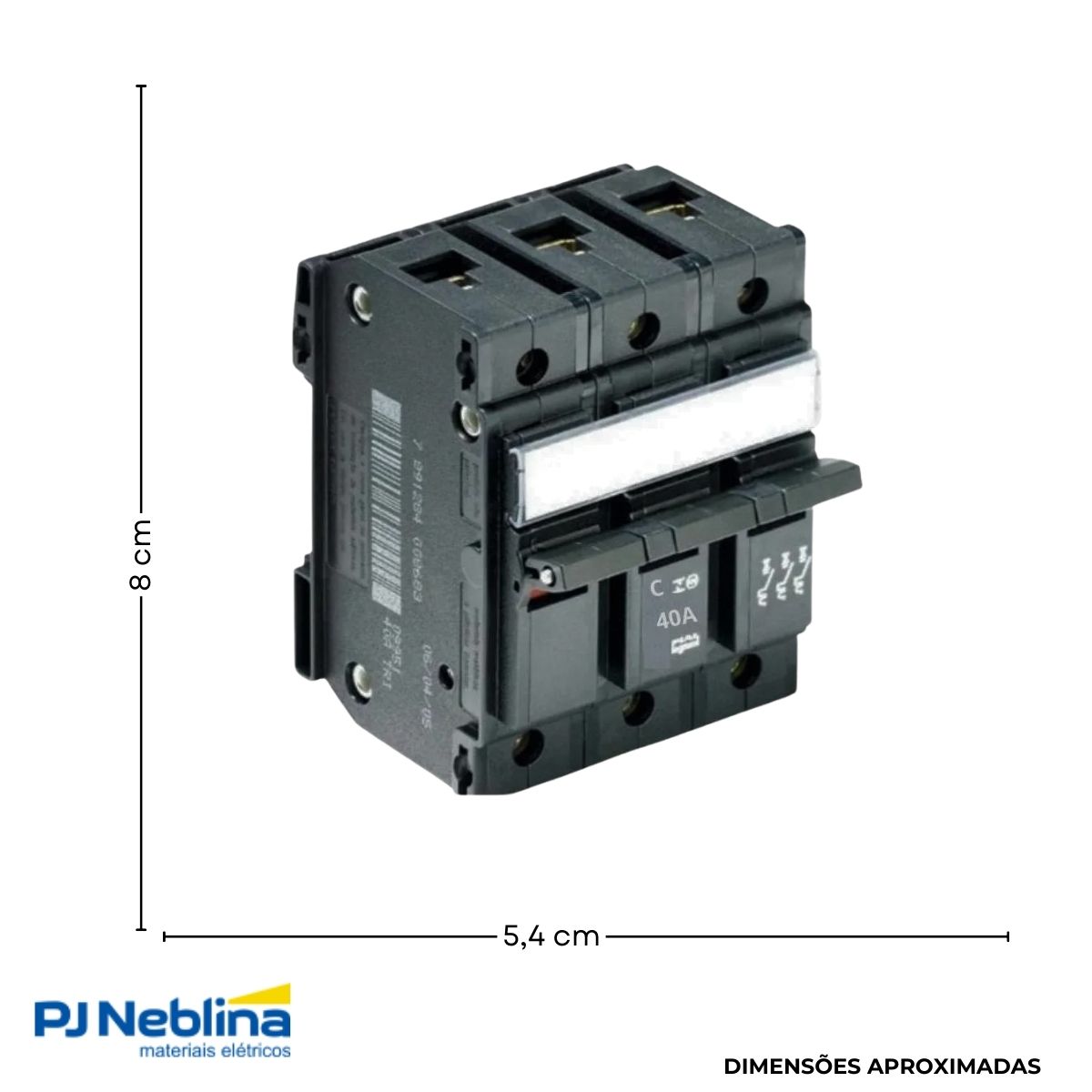 Disjuntor Mini Unic Tripolar 40A Curva C 5Ka 220V - Pial