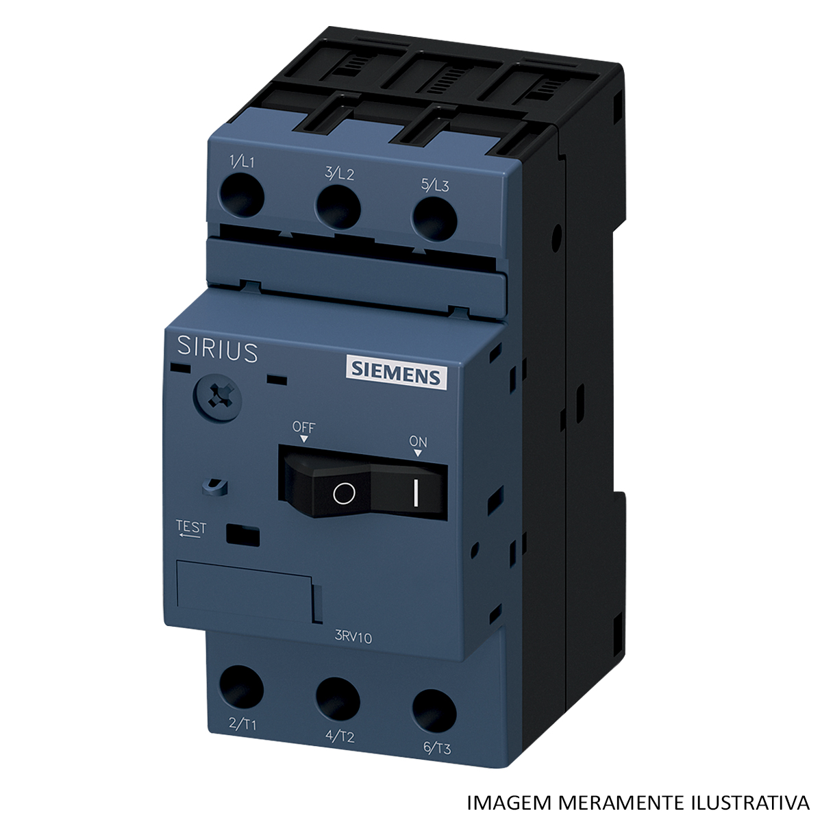 Disjuntor Motor Tripolar 3,2A 2,2-3,2A 380V 100Ka 400V 50/60Hz 3RV10111DA10 Siemens
