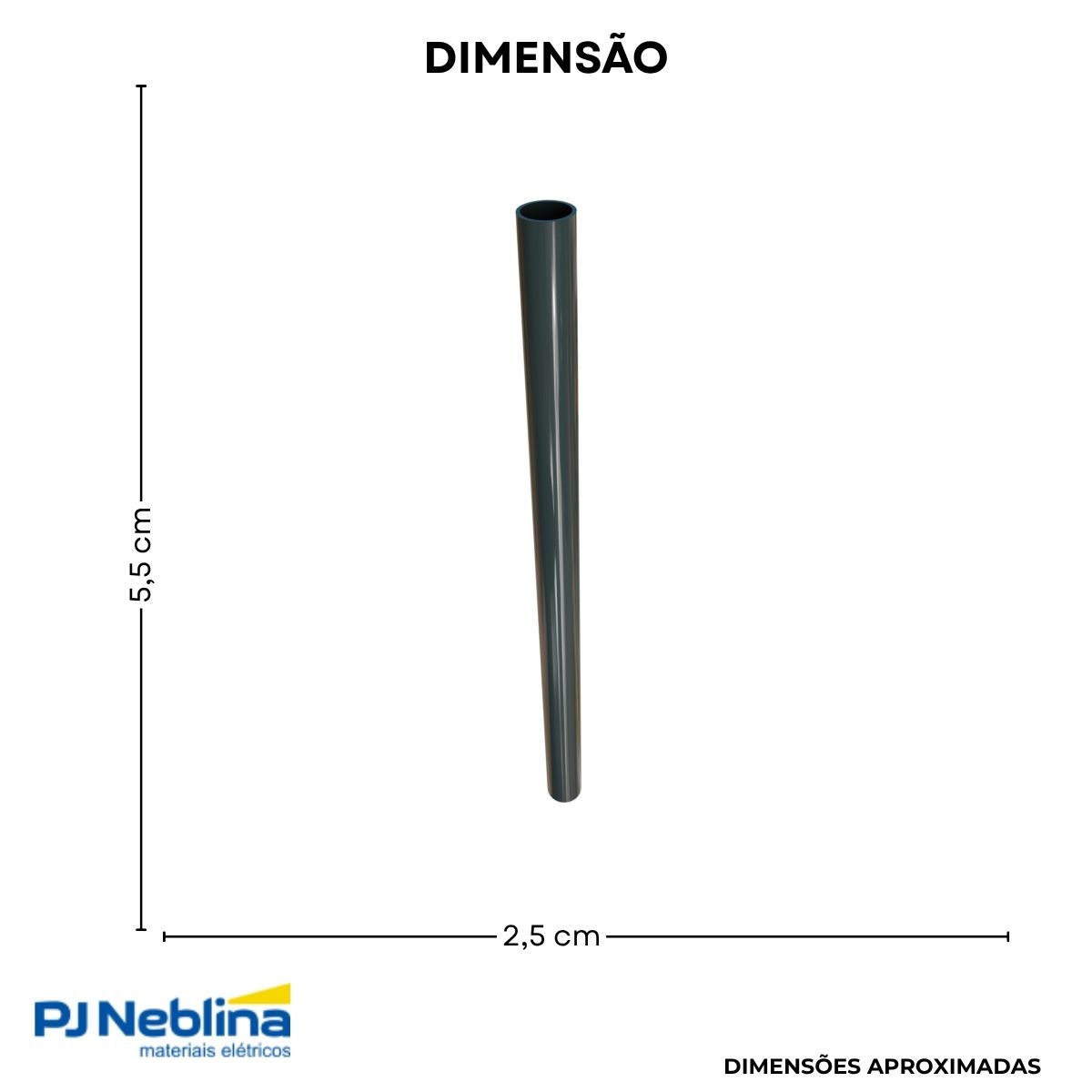 Eletroduto Pvc Aparente Leve 1/2 Cinza S/Rosca (Br C/3M) - Wetzel