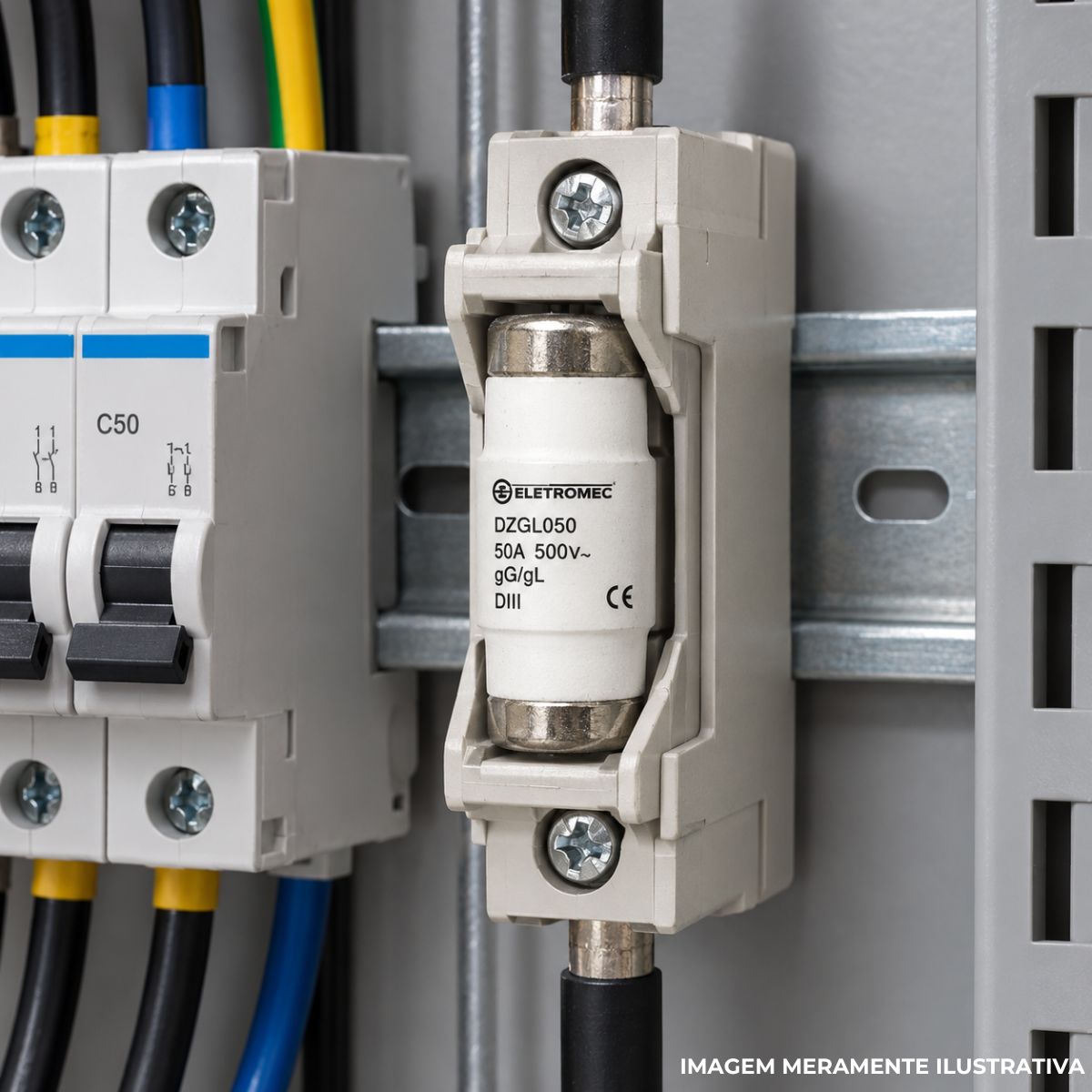 Fusível Diazed Retardado Gg/Gl 50A 500V Diii - Eletromec