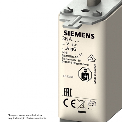 Fusível Nh Retardado T-1 160A 500Vca 3NA3136 - Siemens