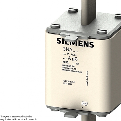 Fusível Nh Retardado T-2 400A 500Vca 3NA3260 - Siemens