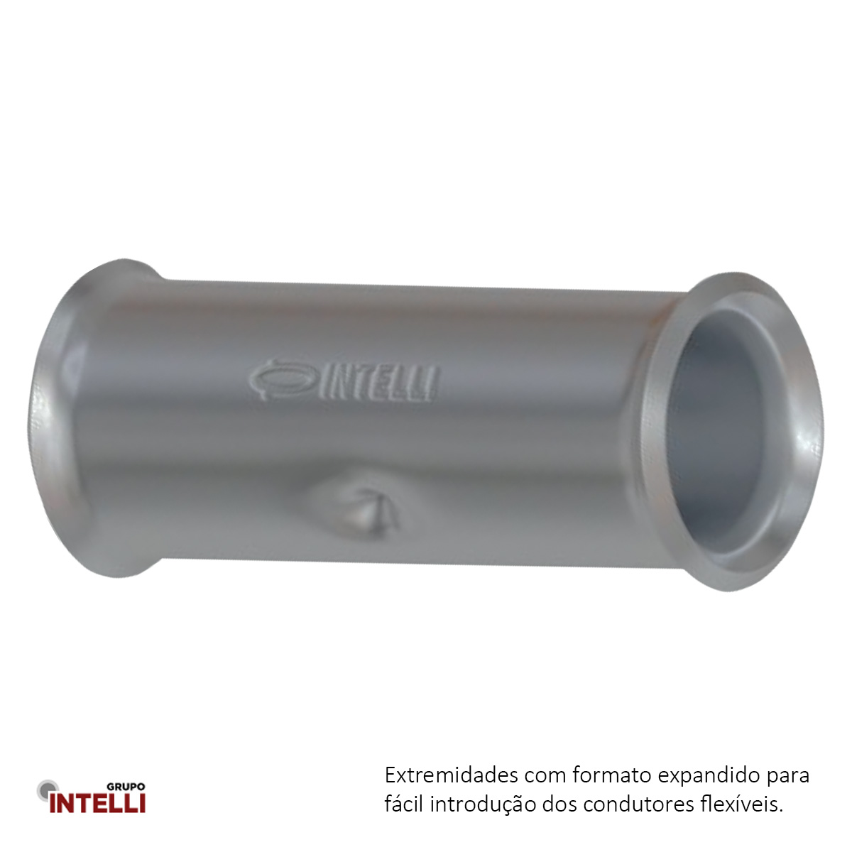 Luva Emenda Compressão Boca Expandida 10Mm Cobre Estanhado 15788 Intelli