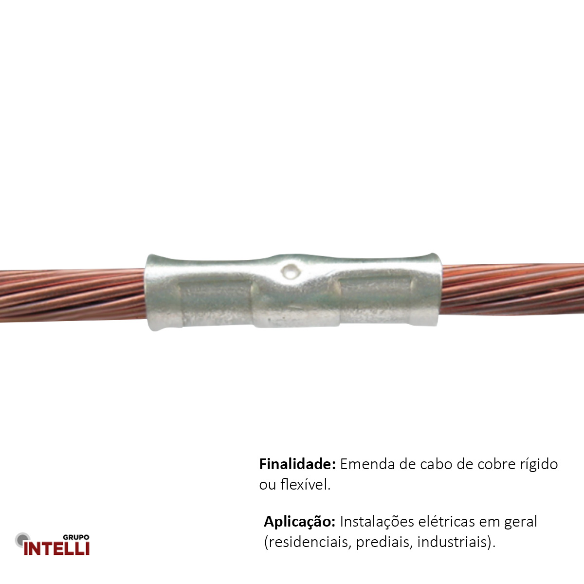 Luva Emenda Compressão Boca Expandida 10Mm Cobre Estanhado 15788 Intelli