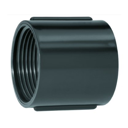 Luva Eletroduto Roscavel Pvc 1.1/2 Polegadas Preto