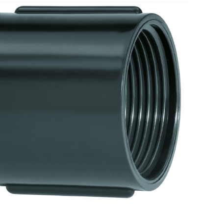 Luva Eletroduto Roscavel Pvc 1.1/2 Polegadas Preto