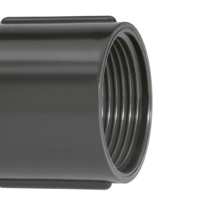 Luva Eletroduto Roscavel Pvc 1.1/4 Polegadas Preto - Amanco