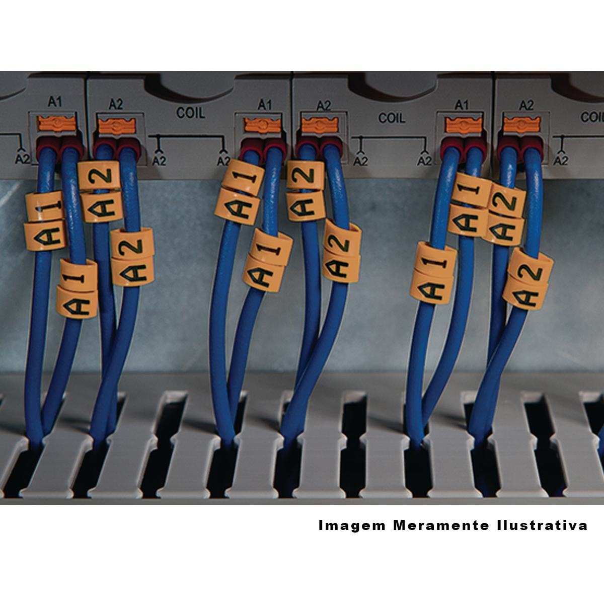 Marcador Anilha Ho85 Número 1 Amarela Condutor 6,00-10mm Com 1000 Unidades - Hellermann