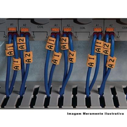 Marcador Anilha Ho85 Letra B Amarela Condutor 6,00-10mm Com 1000 Unidades - Hellermann