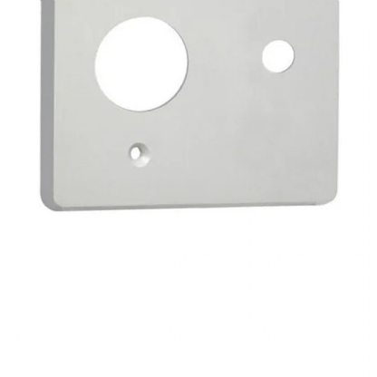 Placa Acabamento 1 Posto Redondo + 1 Saída De Fio 4X4 Silentoque Cinza - Pial