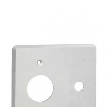 Placa Acabamento 1 Posto Redondo + 1 Saída De Fio 4X4 Silentoque Cinza - Pial