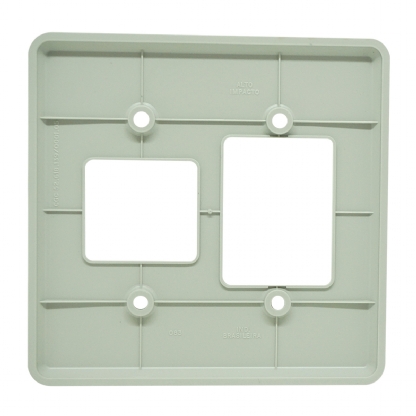 Placa Acabamento 5 Postos 4X4 Silentoque Cinza - Pial