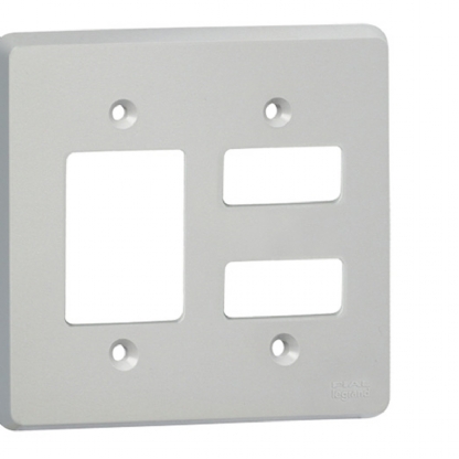 Placa Acabamento 5 Postos 4X4 Silentoque Cinza - Pial