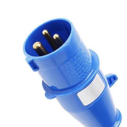 Plug Industrial Macho Termoplástico 2P+T 16A 220/240V 6H Azul Shock Tite S3076 - Steck