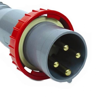 Plug Industrial Macho Termoplástico 3P+T 63A 380/440V 6H Vermelho Shock Tite S4576 - Steck
